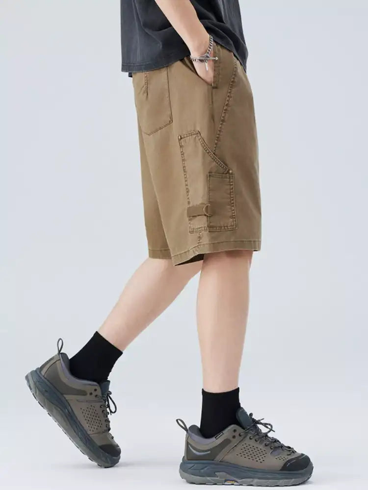 Men’s Plus Size Drawstring Cargo Shorts