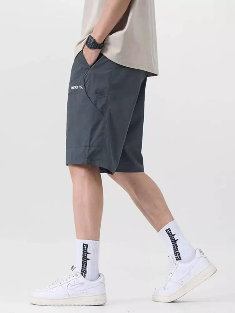 Men’s Plus Size Drawstring Cargo Shorts