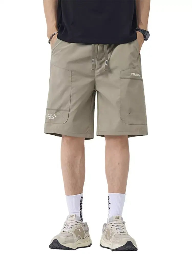 Men’s Plus Size Drawstring Cargo Shorts
