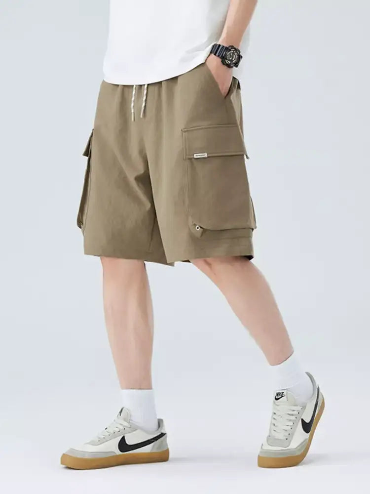Men’s Plus Size Drawstring Cargo Shorts