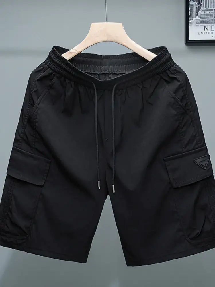 Men’s Plus Size Drawstring Cargo Shorts