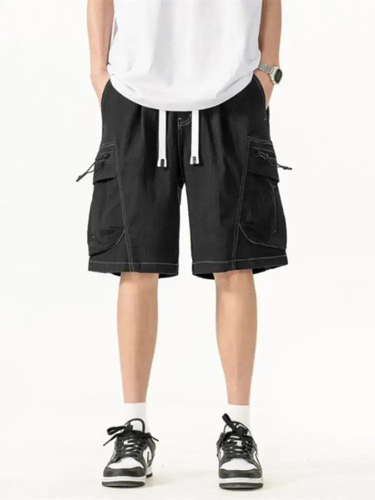 Men’s Plus Size Drawstring Cargo Shorts