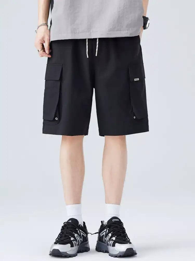 Men’s Plus Size Drawstring Cargo Shorts
