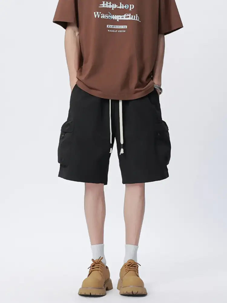 Men’s Plus Size Drawstring Cargo Shorts