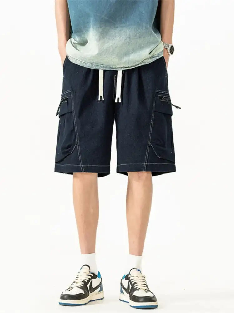 Men’s Plus Size Drawstring Cargo Shorts