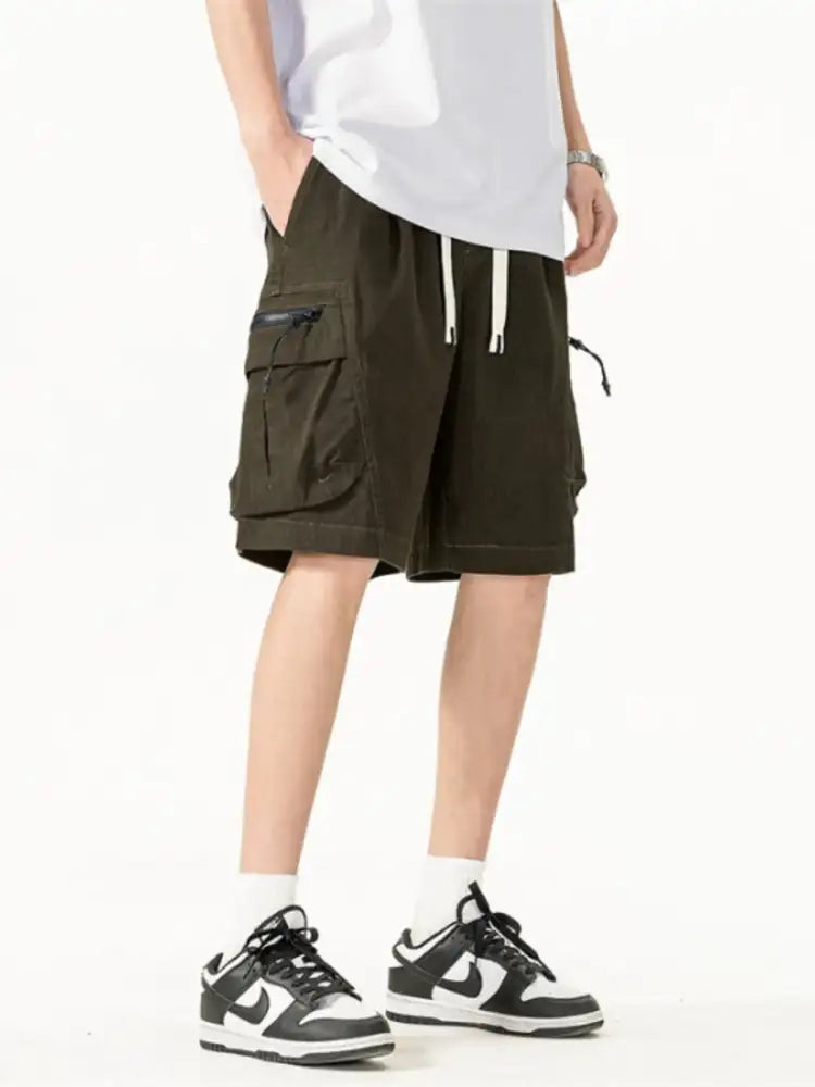 Men’s Plus Size Drawstring Cargo Shorts