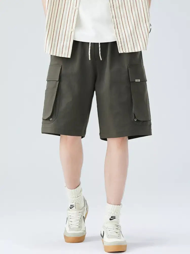 Men’s Plus Size Drawstring Cargo Shorts