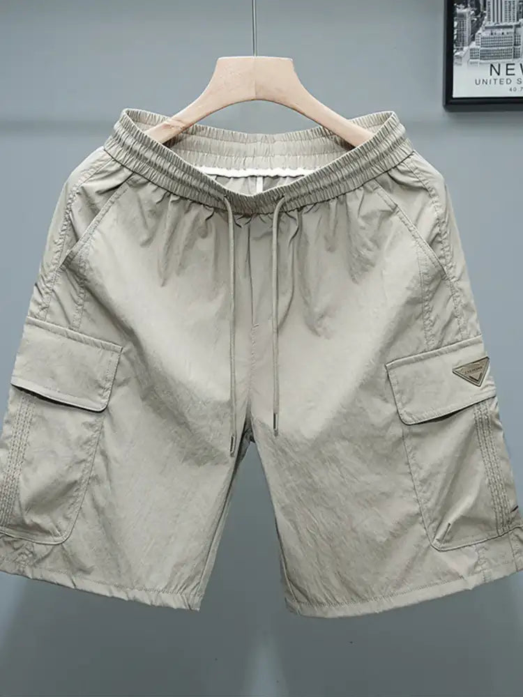 Men’s Plus Size Drawstring Cargo Shorts