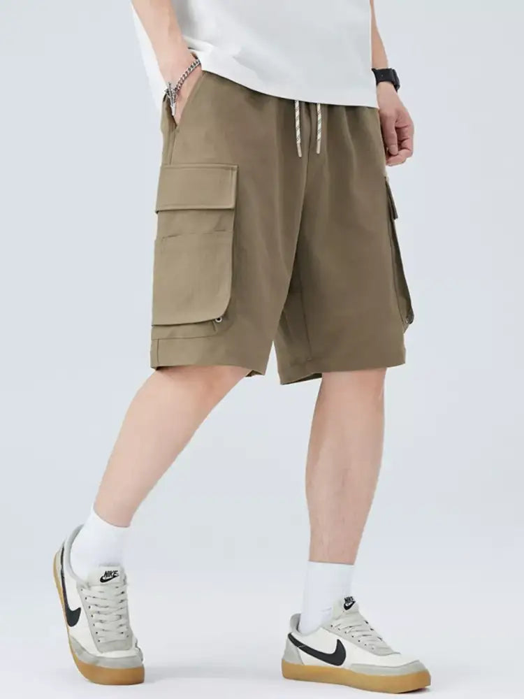 Men’s Plus Size Drawstring Cargo Shorts