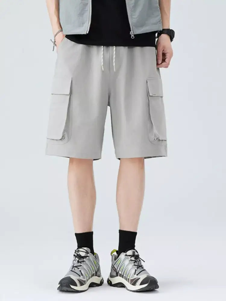 Men’s Plus Size Drawstring Cargo Shorts