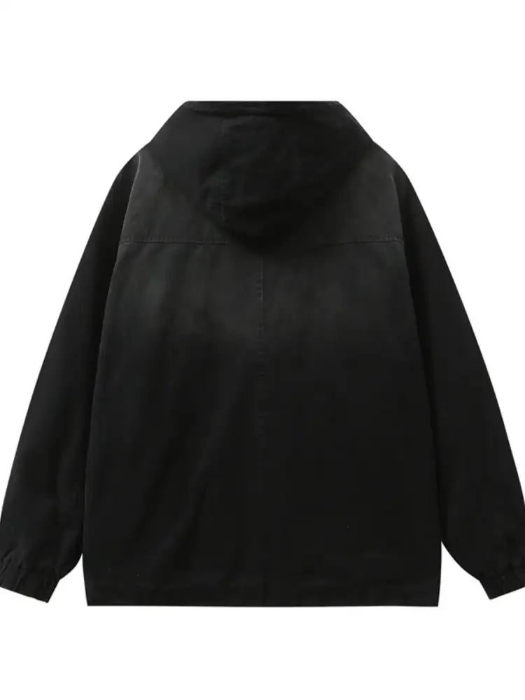 Men’s Plus Size Drawstring Long Sleeve Jacket