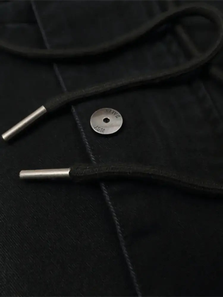 Men’s Plus Size Drawstring Long Sleeve Jacket