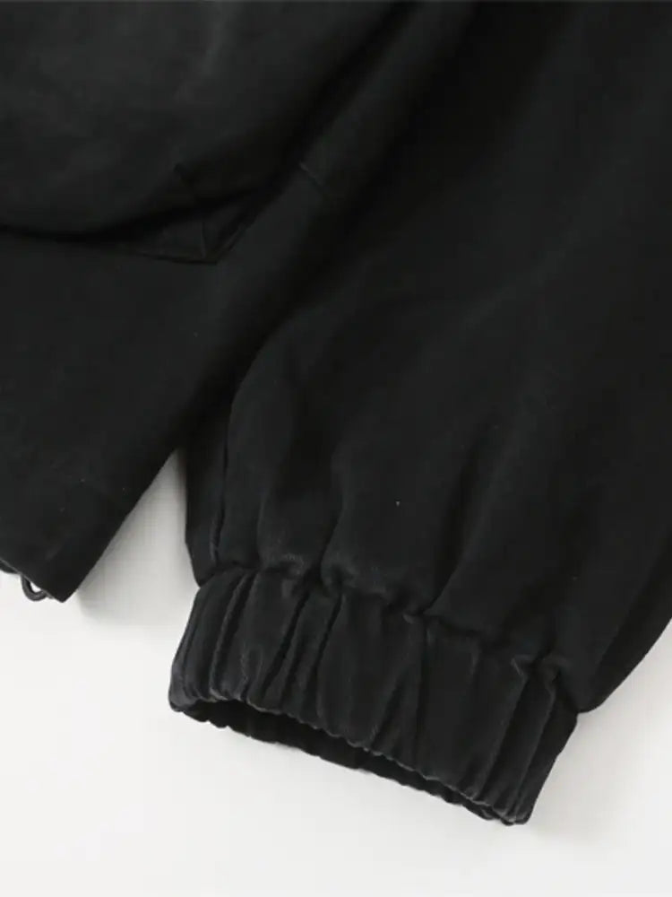 Men’s Plus Size Drawstring Long Sleeve Jacket