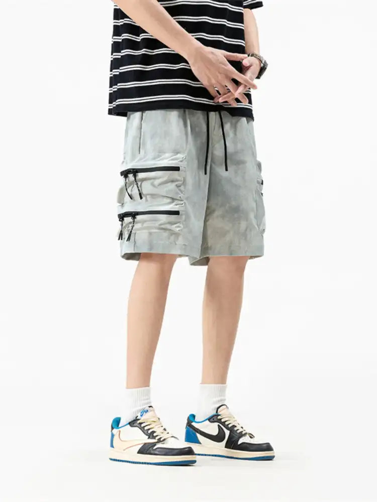 Men’s Plus Size Drawstring Loose Fit Cargo Shorts