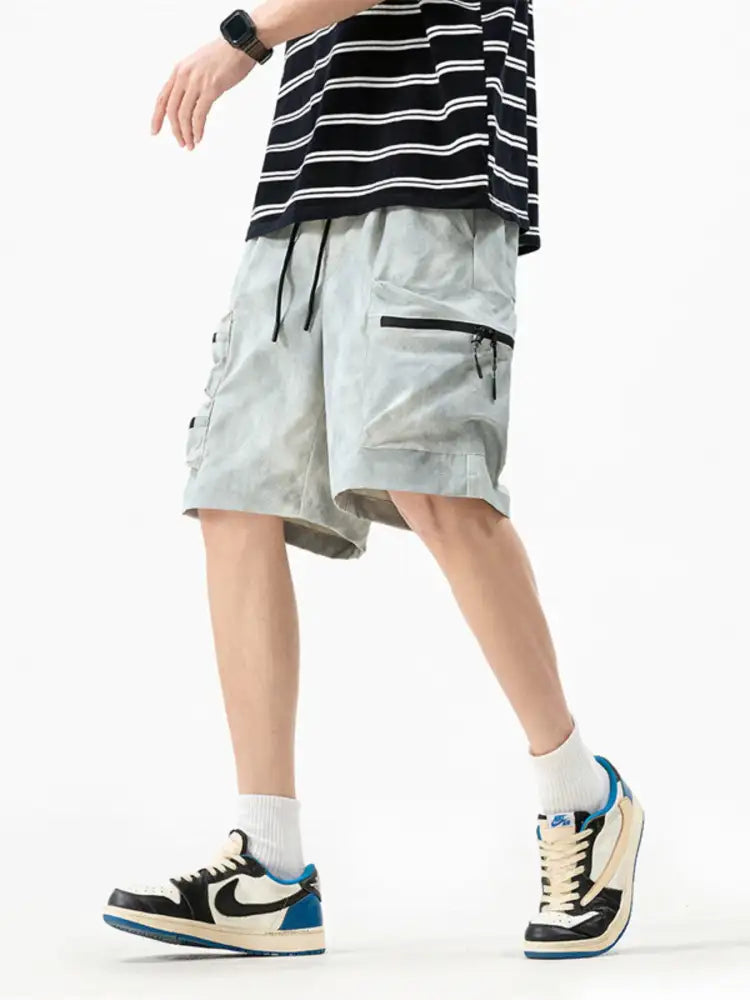 Men’s Plus Size Drawstring Loose Fit Cargo Shorts