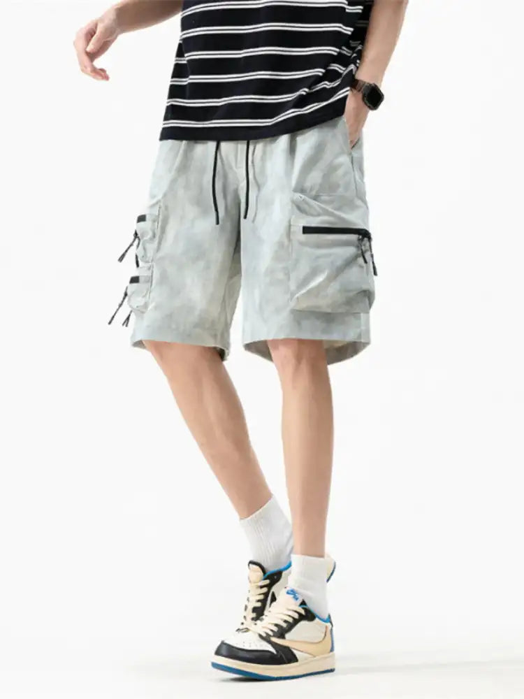 Men’s Plus Size Drawstring Loose Fit Cargo Shorts