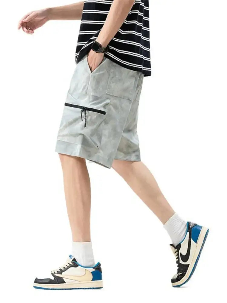 Men’s Plus Size Drawstring Loose Fit Cargo Shorts