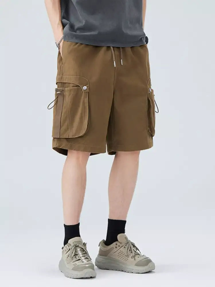 Men’s Plus Size Drawstring Loose Fit Cargo Shorts