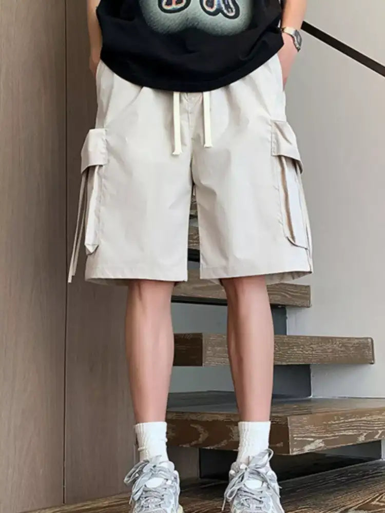 Men’s Plus Size Drawstring Loose Fit Cargo Shorts
