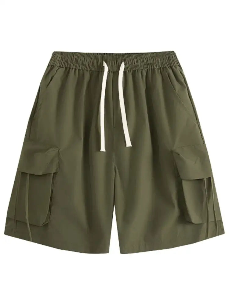 Men’s Plus Size Drawstring Loose Fit Cargo Shorts