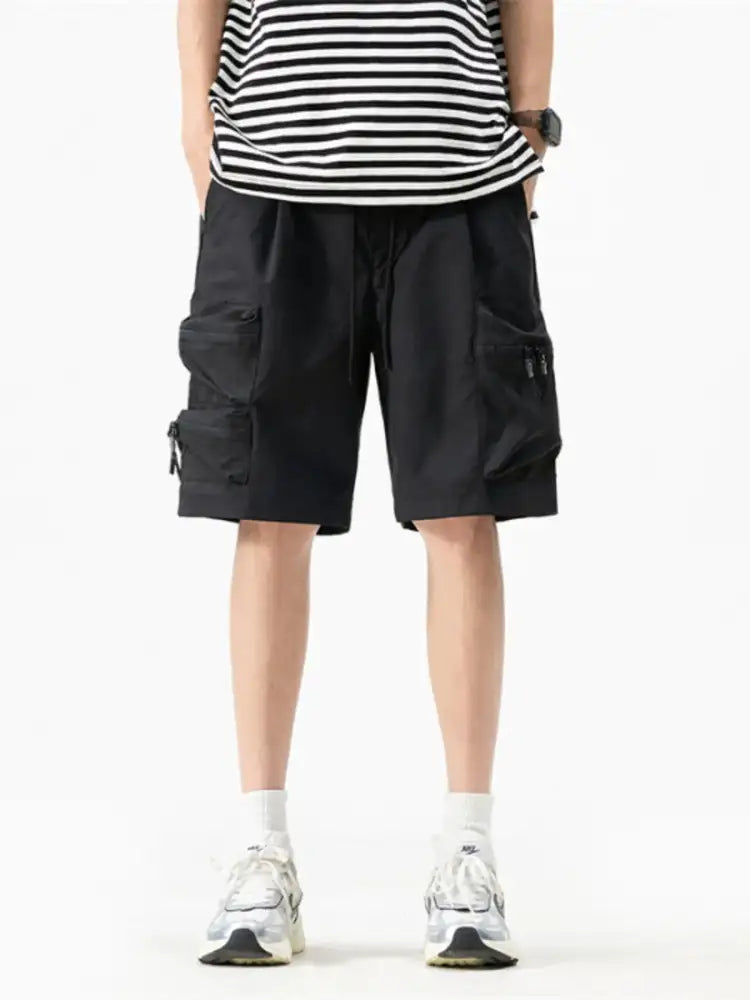 Men’s Plus Size Drawstring Loose Fit Cargo Shorts