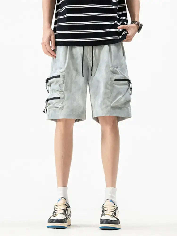 Men’s Plus Size Drawstring Loose Fit Cargo Shorts