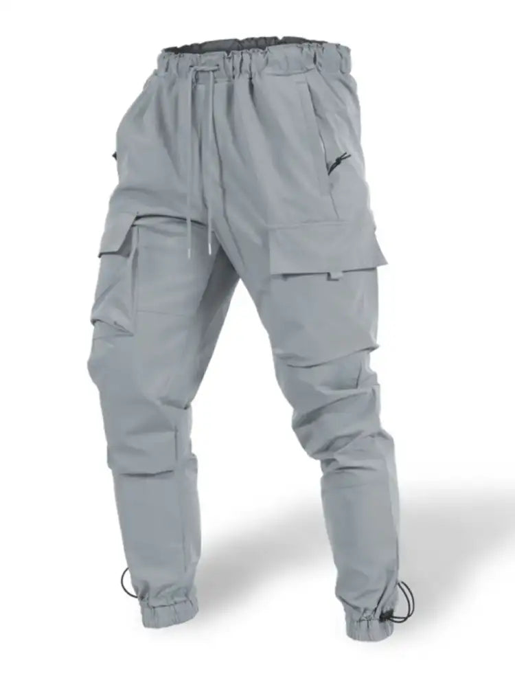 Men’s Plus Size Drawstring Pants with Cargo Pockets
