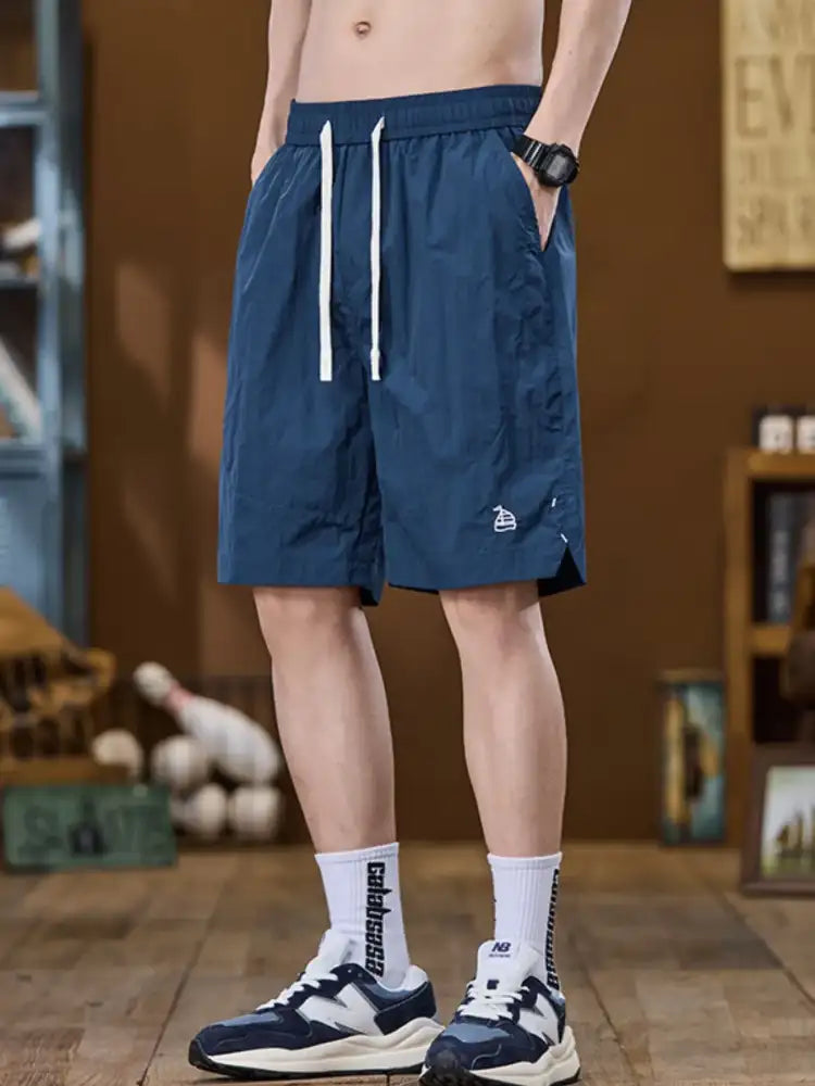 Men’s Plus Size Drawstring Pocketed Shorts