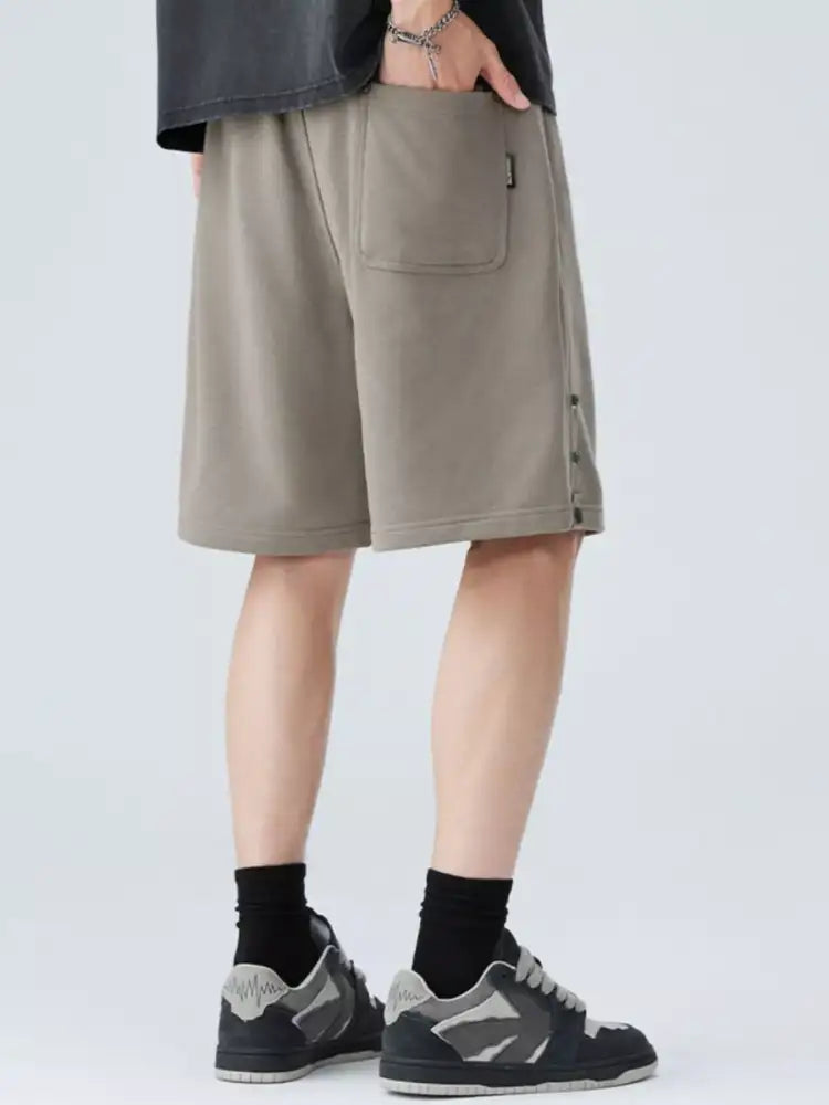 Men’s Plus Size Drawstring Pocketed Shorts