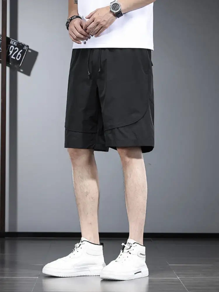 Men’s Plus Size Drawstring Pocketed Shorts