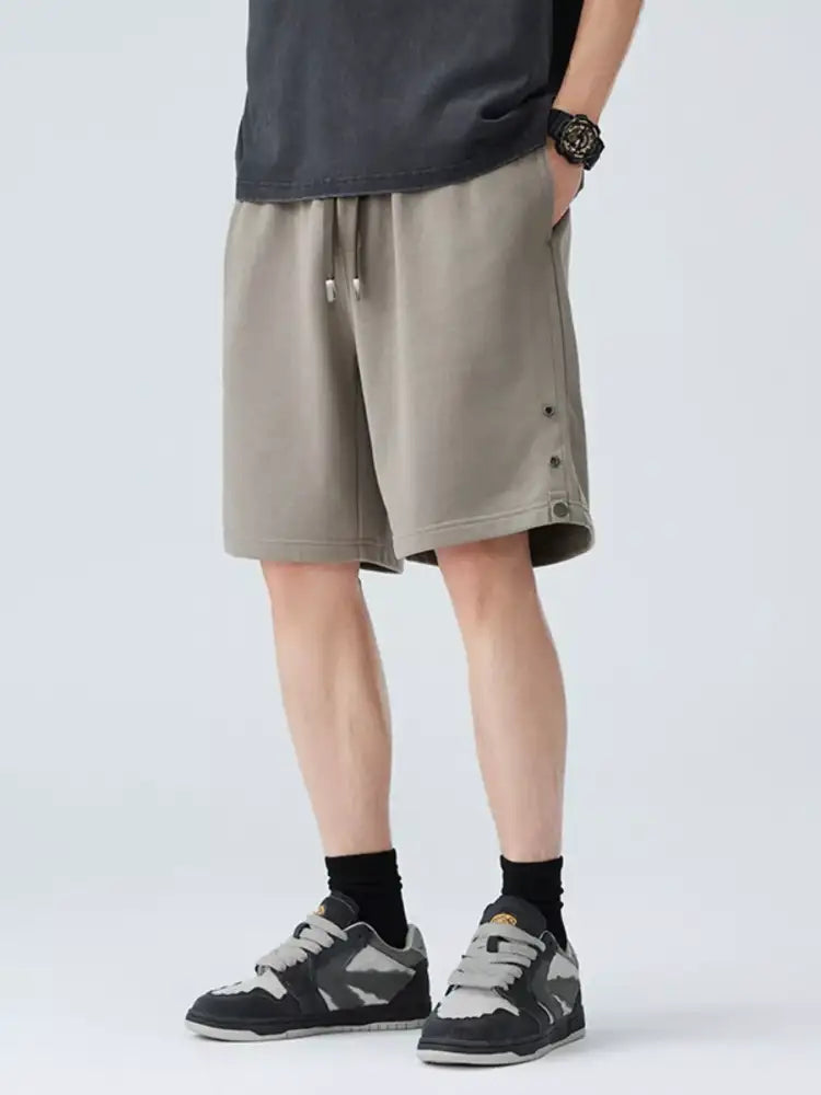Men’s Plus Size Drawstring Pocketed Shorts