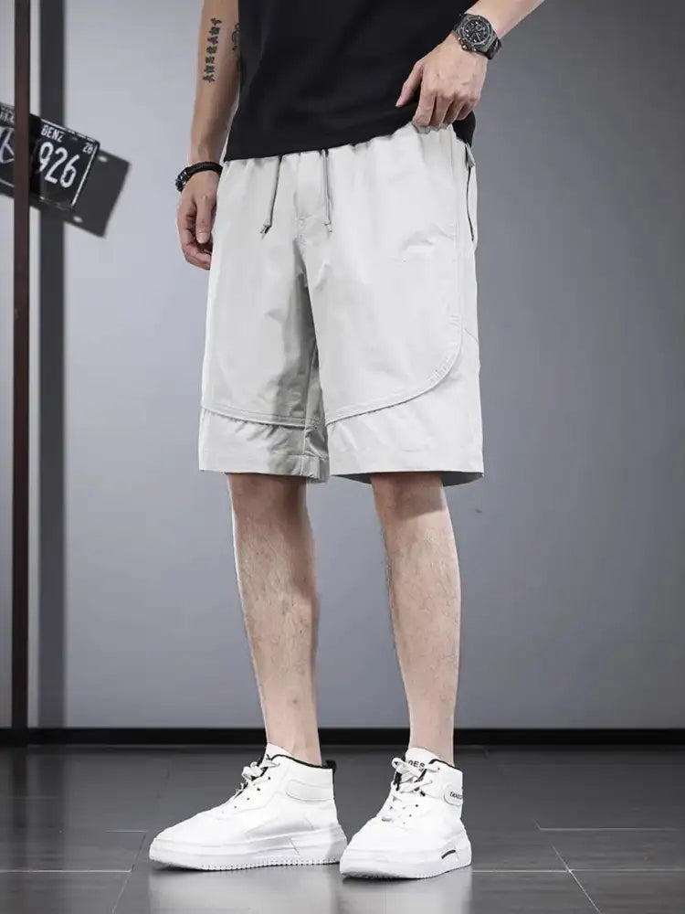 Men’s Plus Size Drawstring Pocketed Shorts