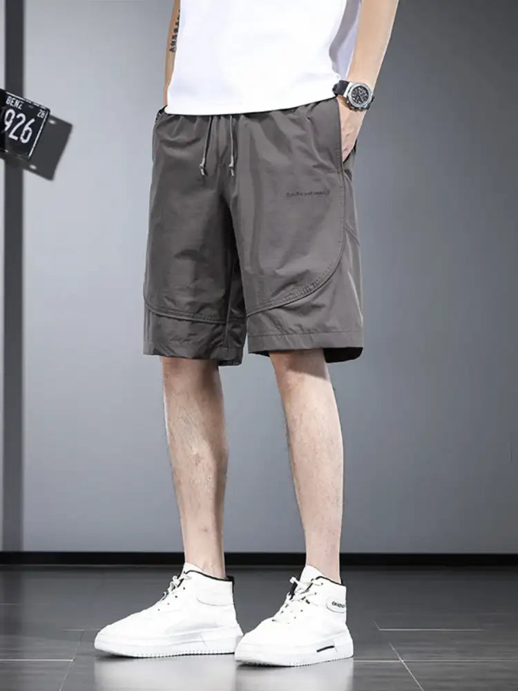 Men’s Plus Size Drawstring Pocketed Shorts