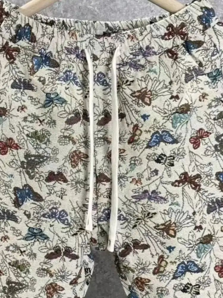 Men’s Plus Size Drawstring Printed Shorts