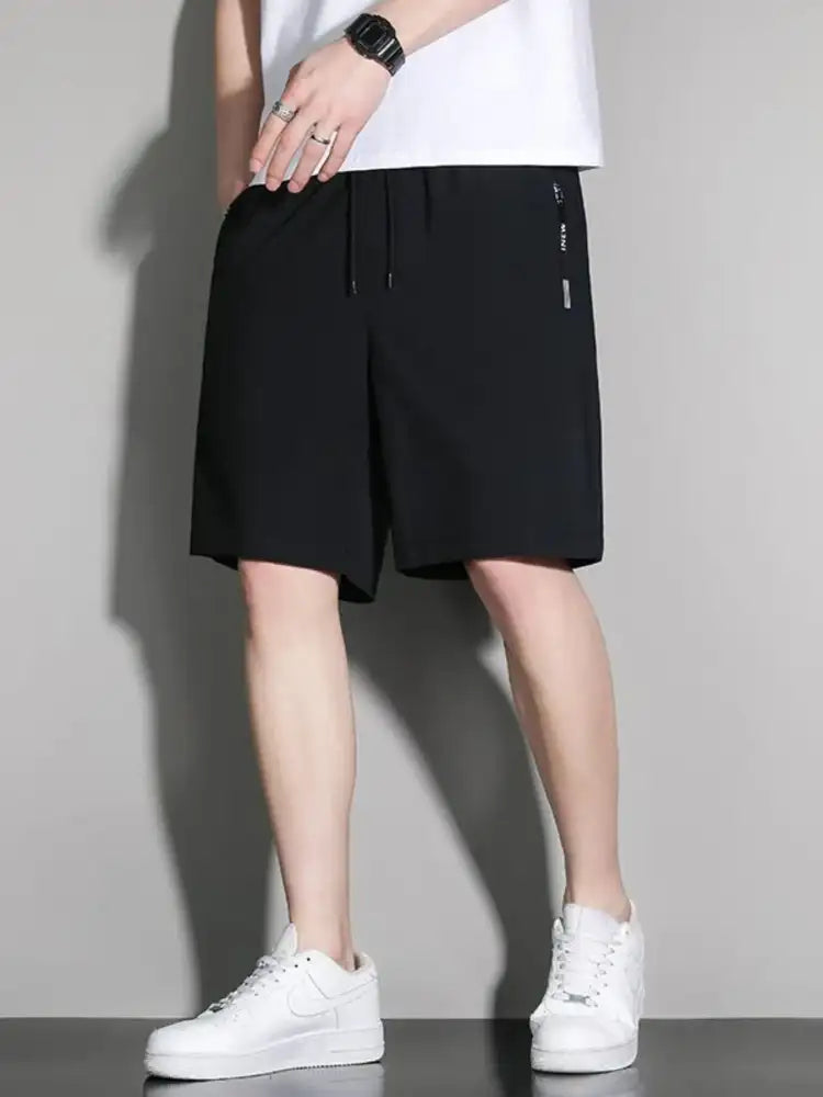 Men’s Plus Size Drawstring Shorts with Pockets