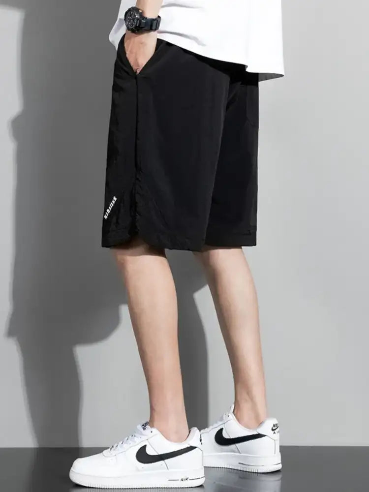 Men’s Plus Size Drawstring Shorts with Pockets