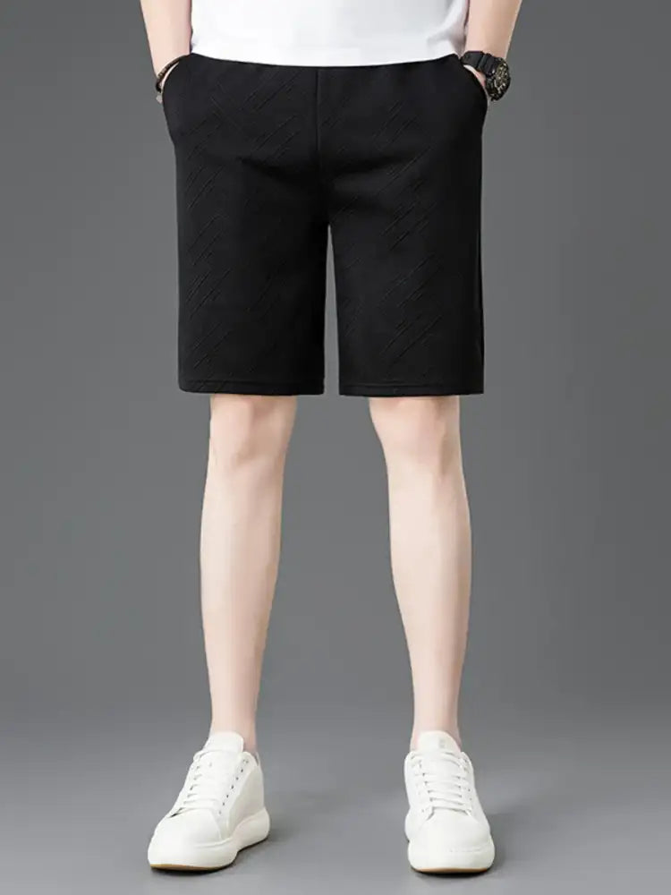 Men’s Plus Size Drawstring Shorts with Pockets