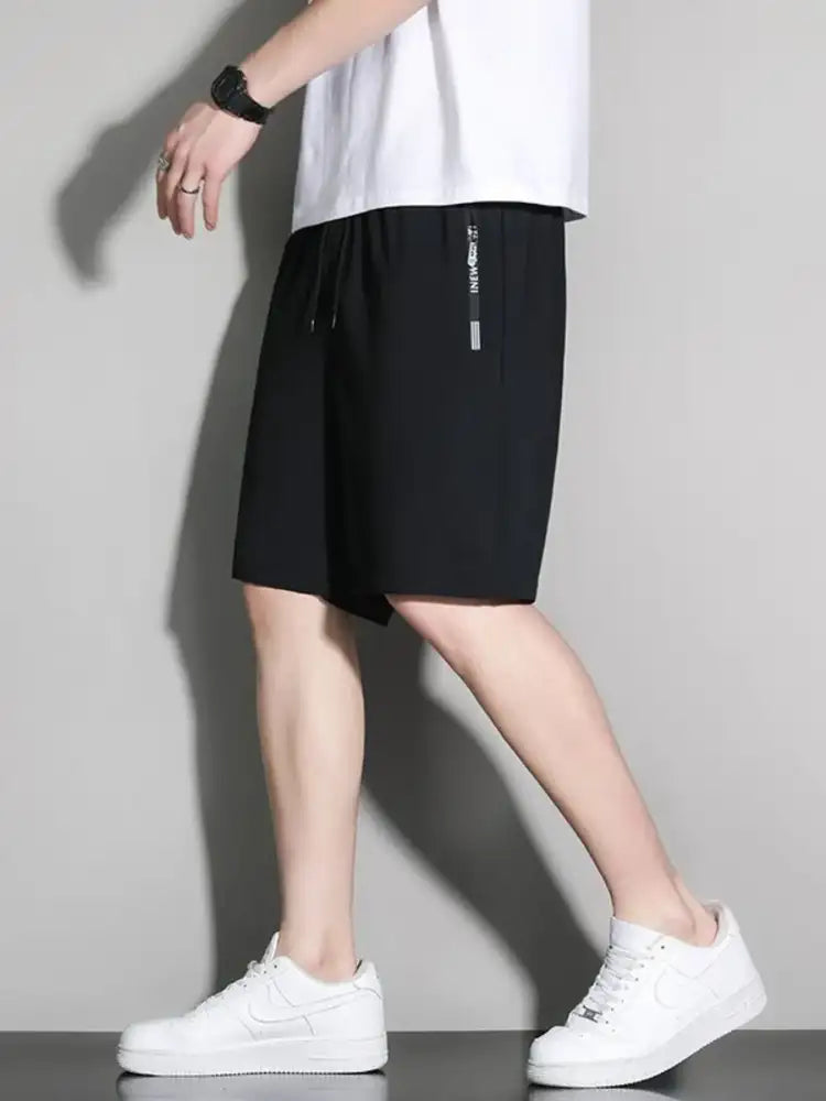 Men’s Plus Size Drawstring Shorts with Pockets