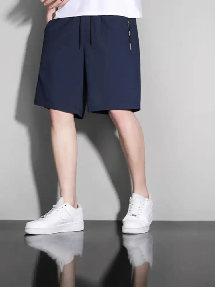 Men’s Plus Size Drawstring Shorts with Pockets