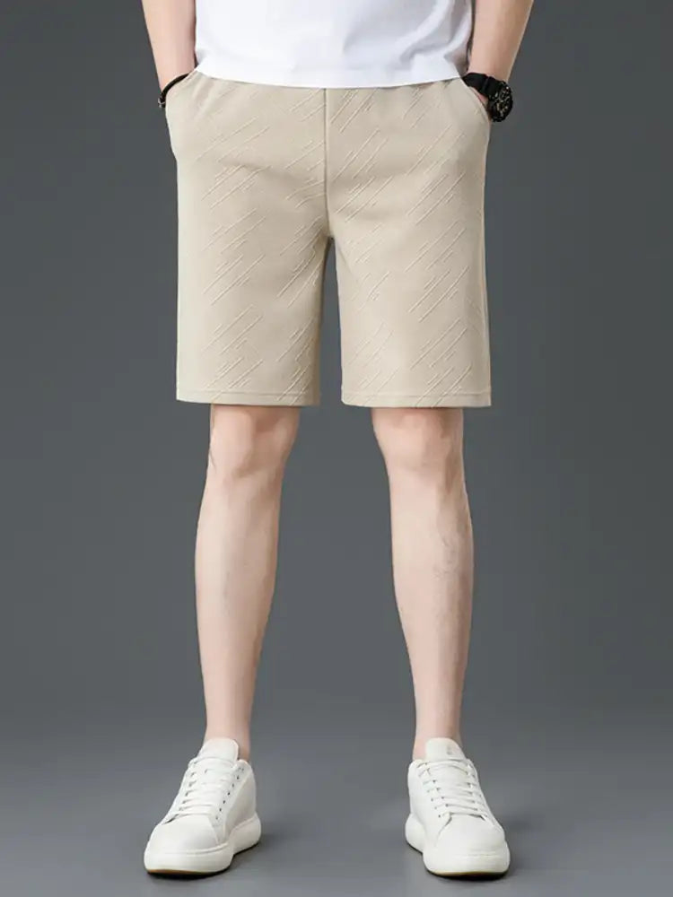Men’s Plus Size Drawstring Shorts with Pockets