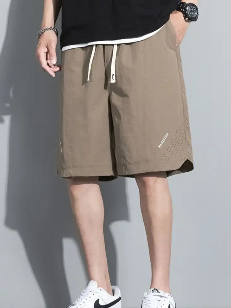 Men’s Plus Size Drawstring Shorts with Pockets