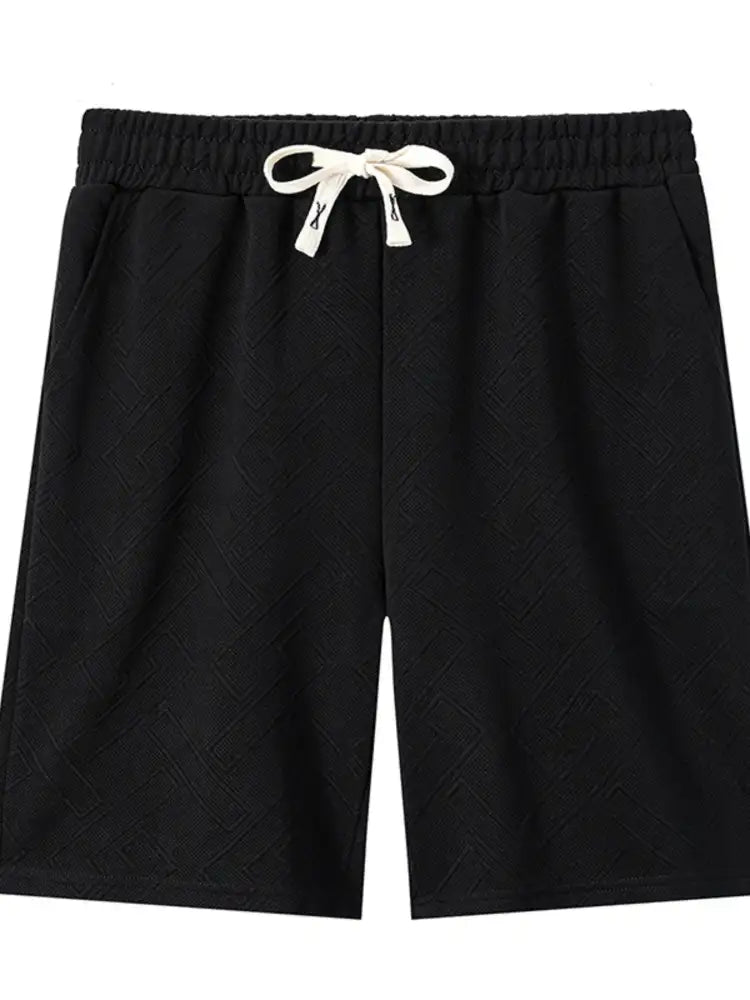 Men’s Plus Size Drawstring Shorts with Pockets