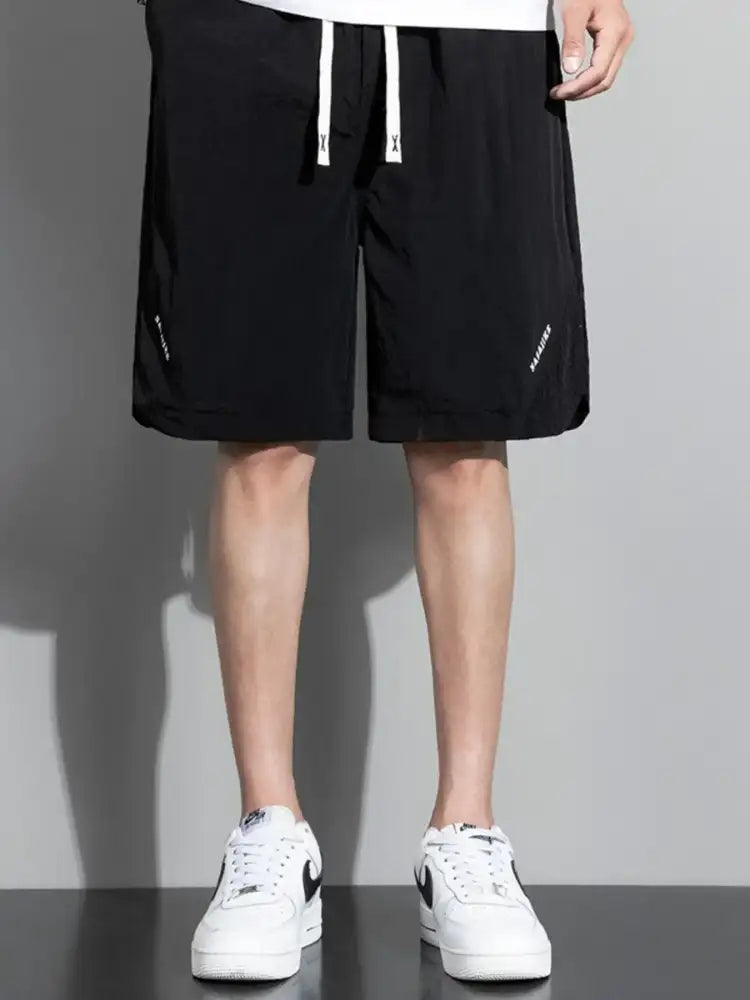 Men’s Plus Size Drawstring Shorts with Pockets