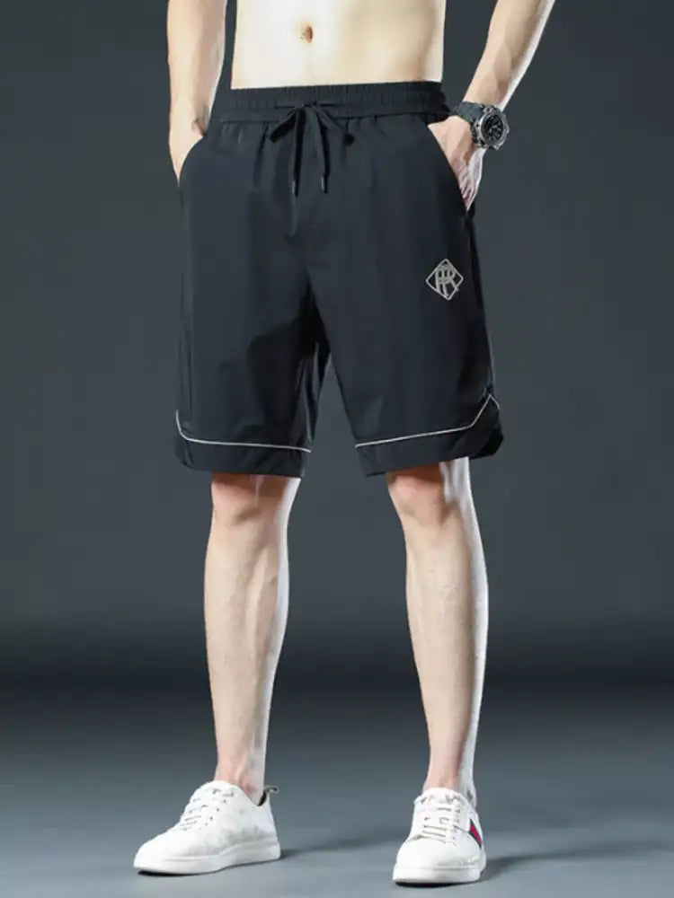 Men’s Plus Size Drawstring Shorts with Pockets