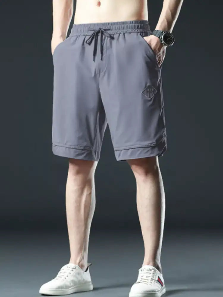 Men’s Plus Size Drawstring Shorts with Pockets