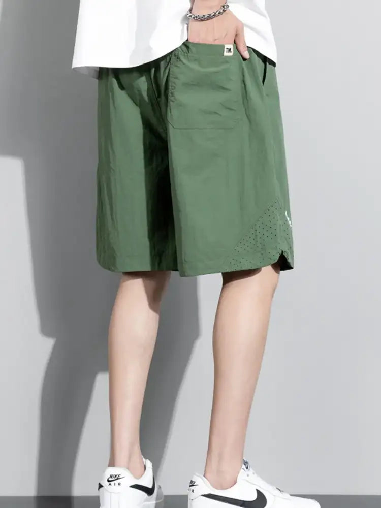 Men’s Plus Size Drawstring Shorts with Pockets