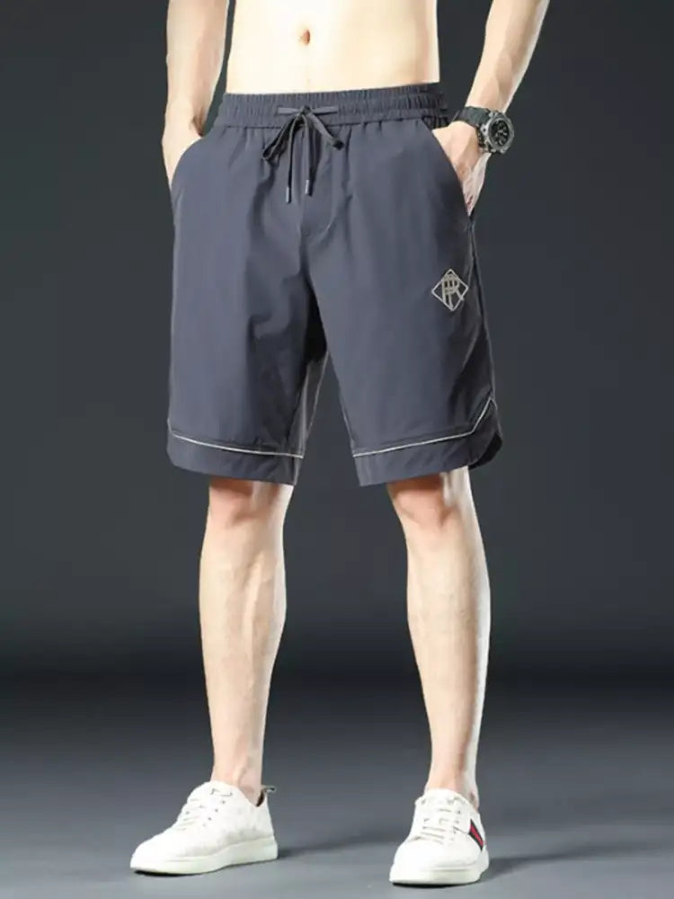 Men’s Plus Size Drawstring Shorts with Pockets