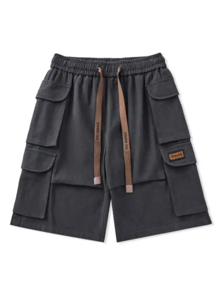 Men’s Plus Size Drawstring Wide Leg Cargo Shorts