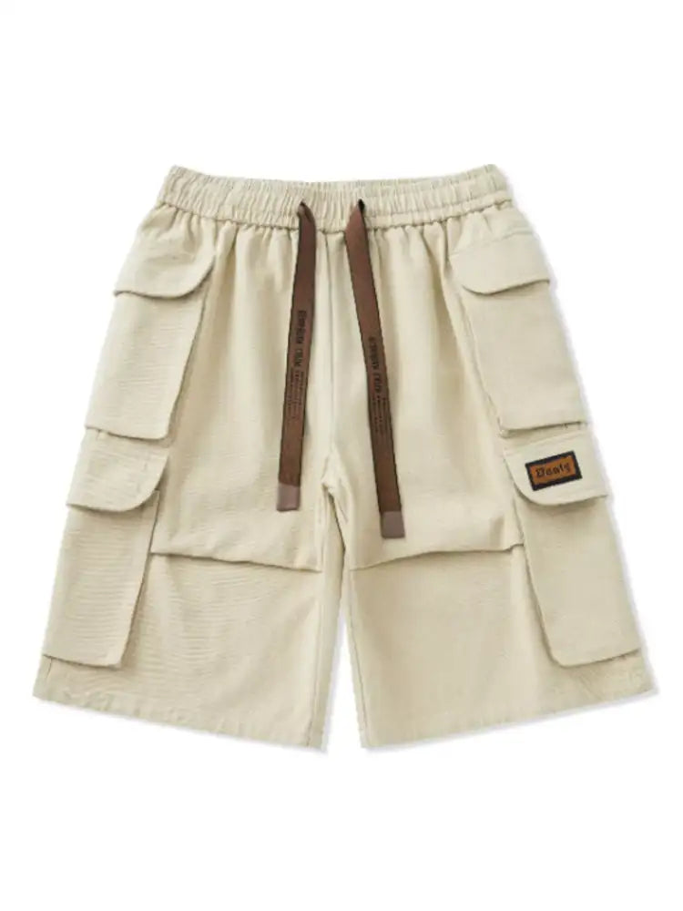 Men’s Plus Size Drawstring Wide Leg Cargo Shorts