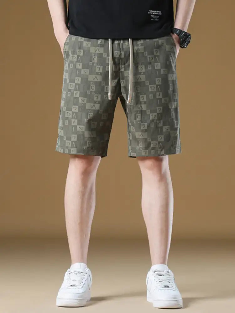 Men’s Plus Size Drawstring Wide-Leg Shorts